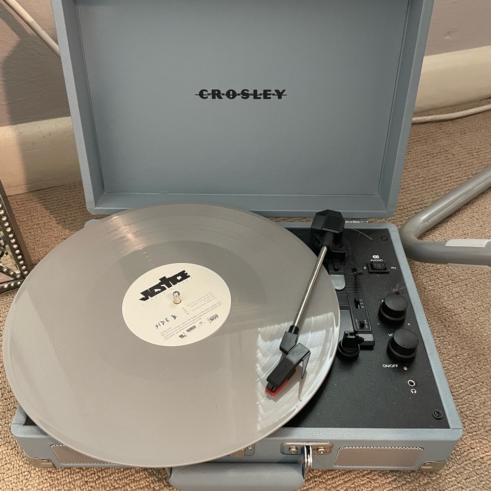 CROSLEY record player light blue
